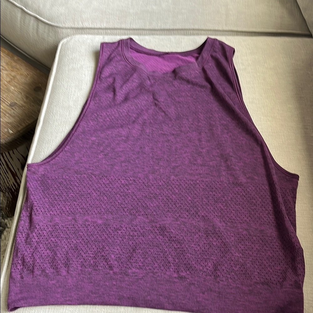 Lululemon Athletica Purple Muscle Tee Cut Out Relaxed